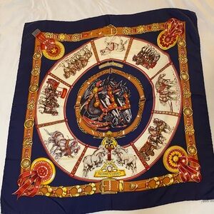 ✅💯Authentic Hermès Paris Equestrian Silk Scarf 90
